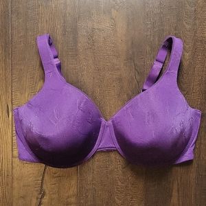 Vanity Fair Underwire Smoothing Bra Purple Floral 42DD